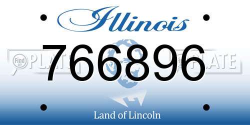 766896 Illinois License Plate