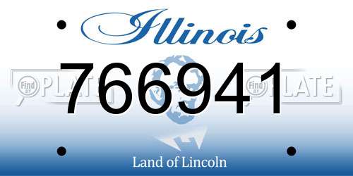 766941 Illinois License Plate