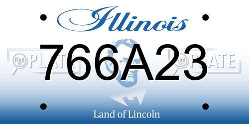 766A23 Illinois License Plate