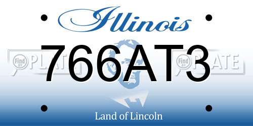 766AT3 Illinois License Plate