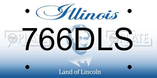 766DLS Illinois License Plate
