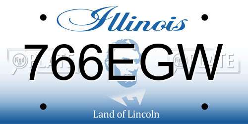 766EGW Illinois License Plate