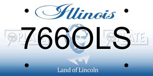 766OLS Illinois License Plate