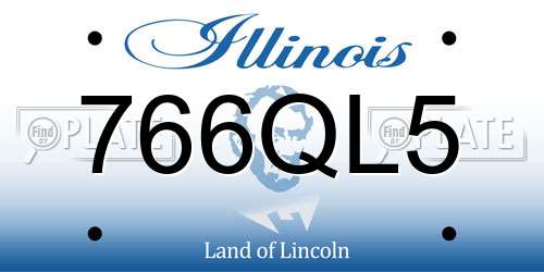766QL5 Illinois License Plate