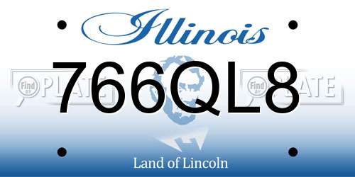 766QL8 Illinois License Plate