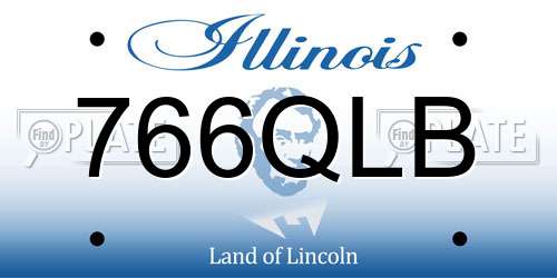 766QLB Illinois License Plate