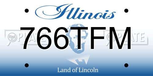 766TFM Illinois License Plate