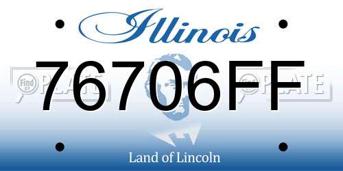 76706FF Illinois License Plate
