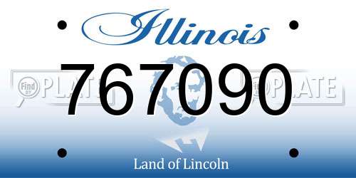 767090 Illinois License Plate