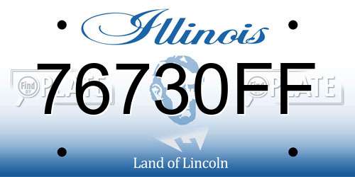 76730FF Illinois License Plate