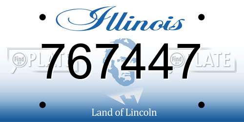 767447 Illinois License Plate