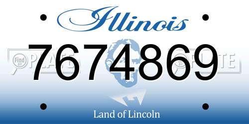 7674869 Illinois License Plate