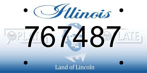 767487 Illinois License Plate