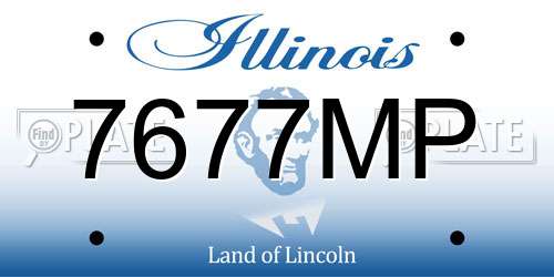 7677MP Illinois License Plate