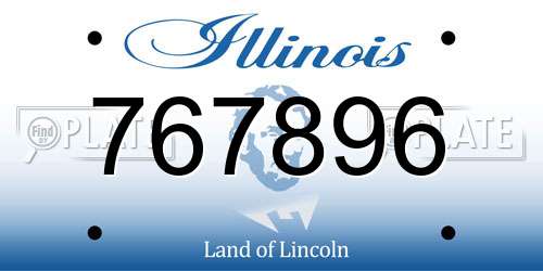 767896 Illinois License Plate