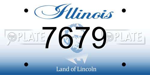 7679 Illinois License Plate