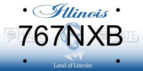 767NXB Illinois License Plate