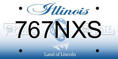 767NXS Illinois License Plate