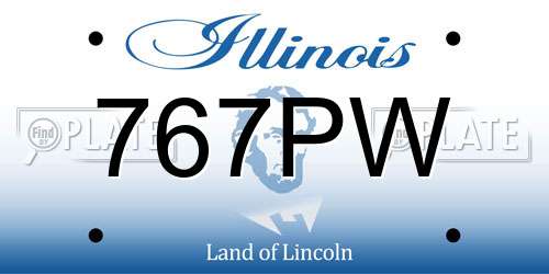 767PW Illinois License Plate
