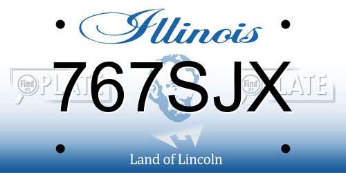 767SJX Illinois License Plate