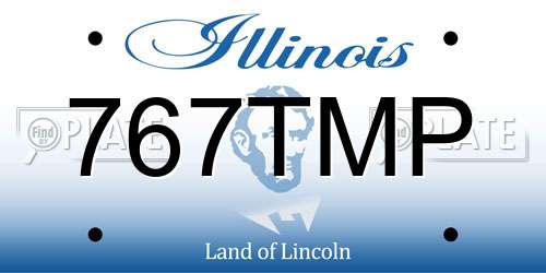 767TMP Illinois License Plate