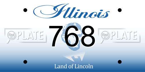 768 Illinois License Plate