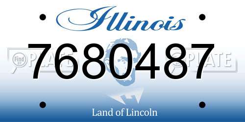 7680487 Illinois License Plate