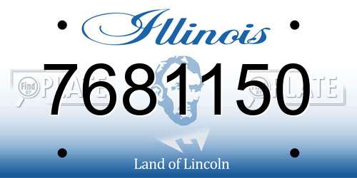 7681150 Illinois License Plate