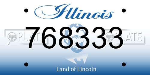 768333 Illinois License Plate