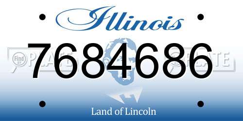 7684686 Illinois License Plate