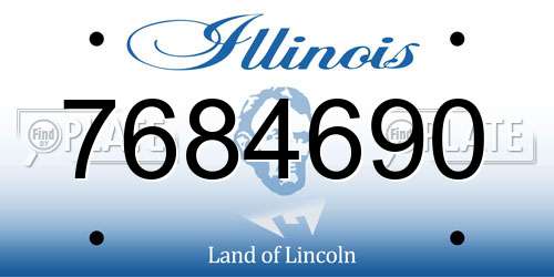 7684690 Illinois License Plate