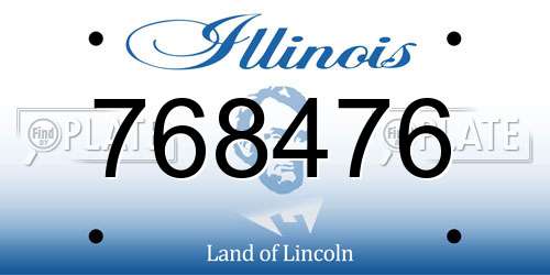 768476 Illinois License Plate