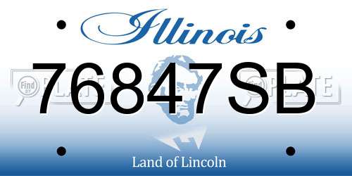 76847SB Illinois License Plate