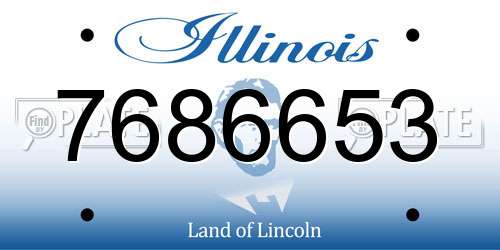 7686653 Illinois License Plate