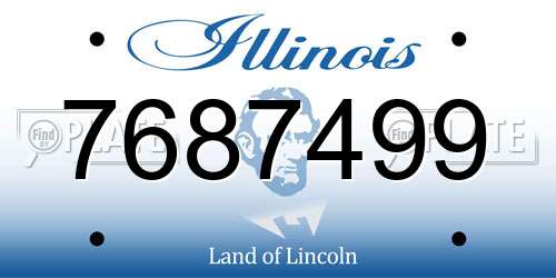 7687499 Illinois License Plate