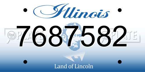 7687582 Illinois License Plate