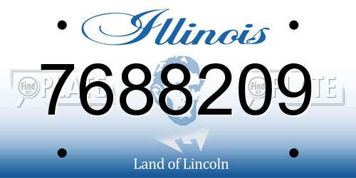 7688209 Illinois License Plate