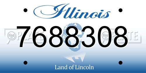 7688308 Illinois License Plate