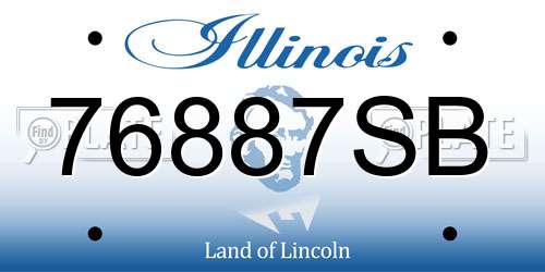 76887SB Illinois License Plate