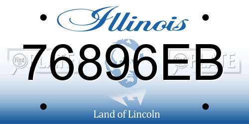76896EB Illinois License Plate