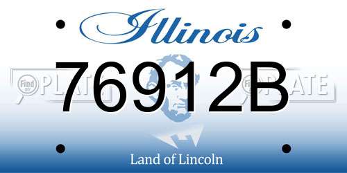 76912B Illinois License Plate