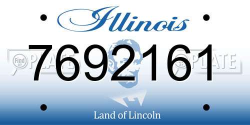 7692161 Illinois License Plate