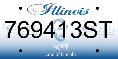 769413ST Illinois License Plate
