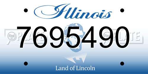 7695490 Illinois License Plate