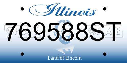 769588ST Illinois License Plate