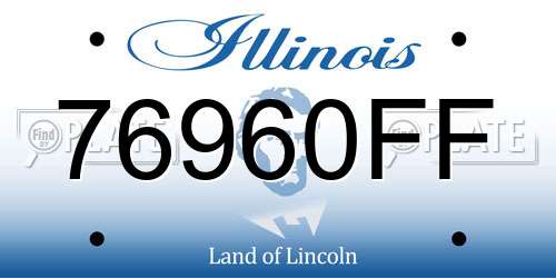 76960FF Illinois License Plate