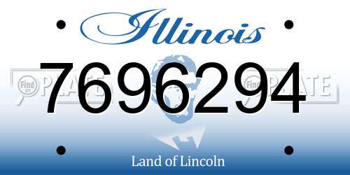 7696294 Illinois License Plate
