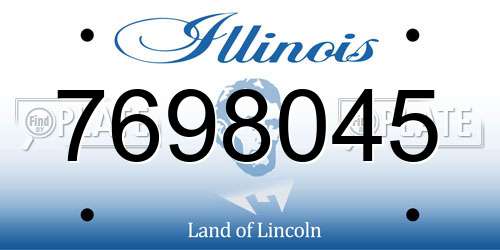 7698045 Illinois License Plate