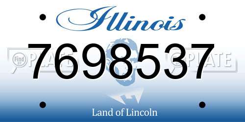 7698537 Illinois License Plate