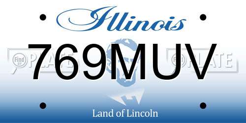 769MUV Illinois License Plate